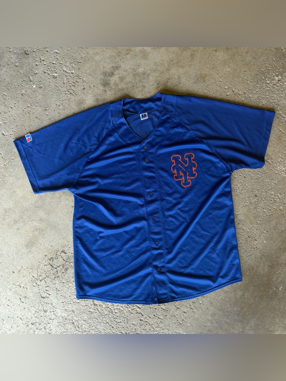 Vintage 90S New York Mets Russell Athletic Mesh Batting Practice Jersey Size XL
